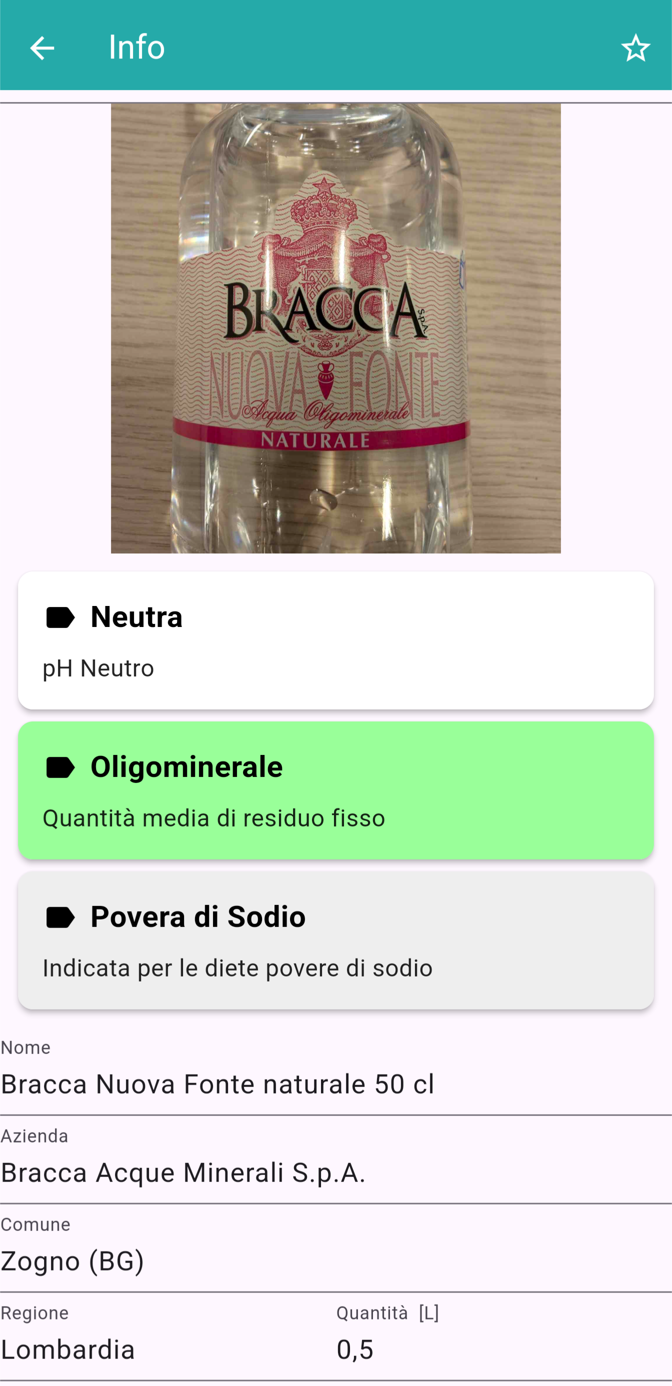 Screenshot Elsod Dettagli