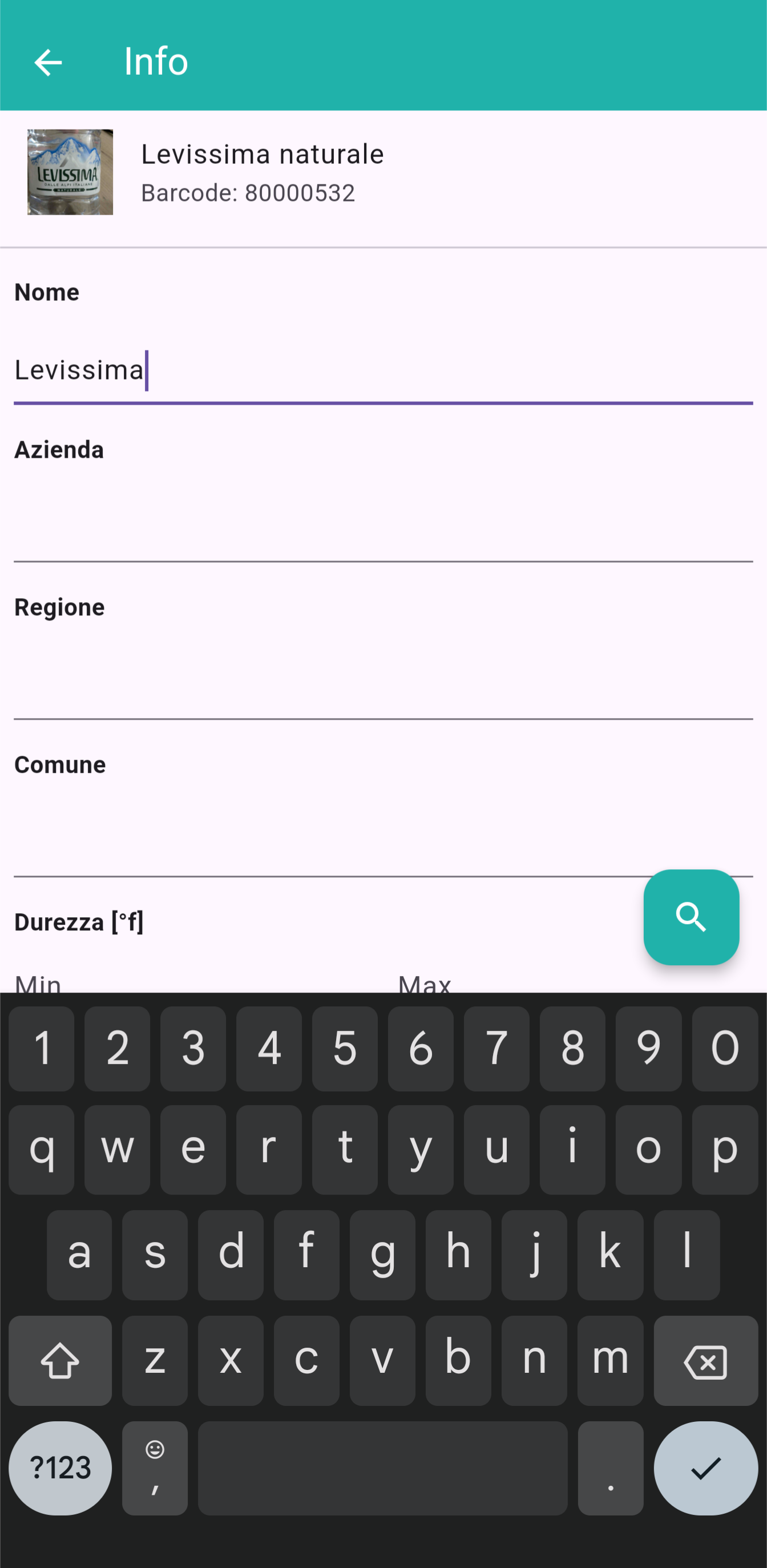 Screenshot Elsod Ricerca