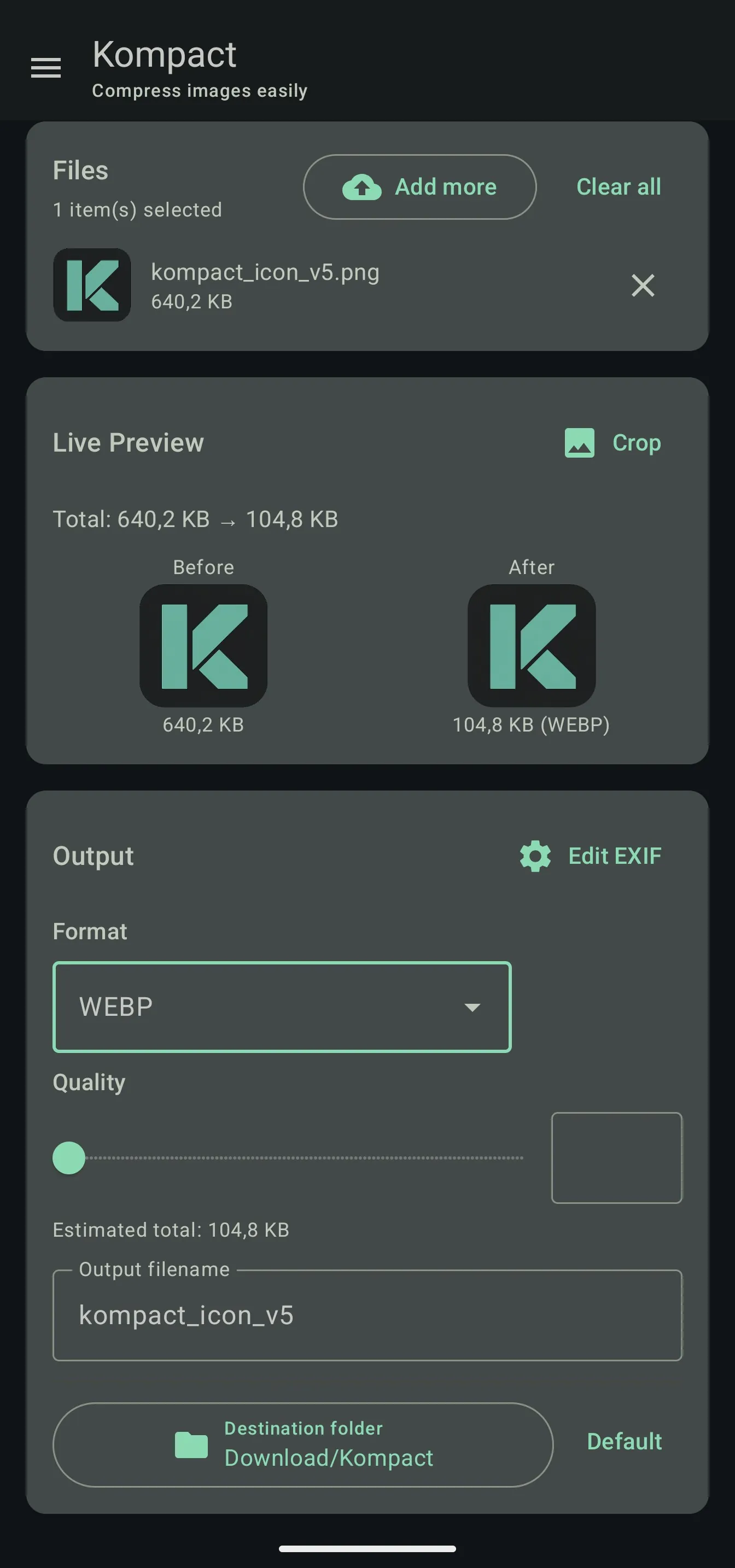 Screenshot Kompact 2
