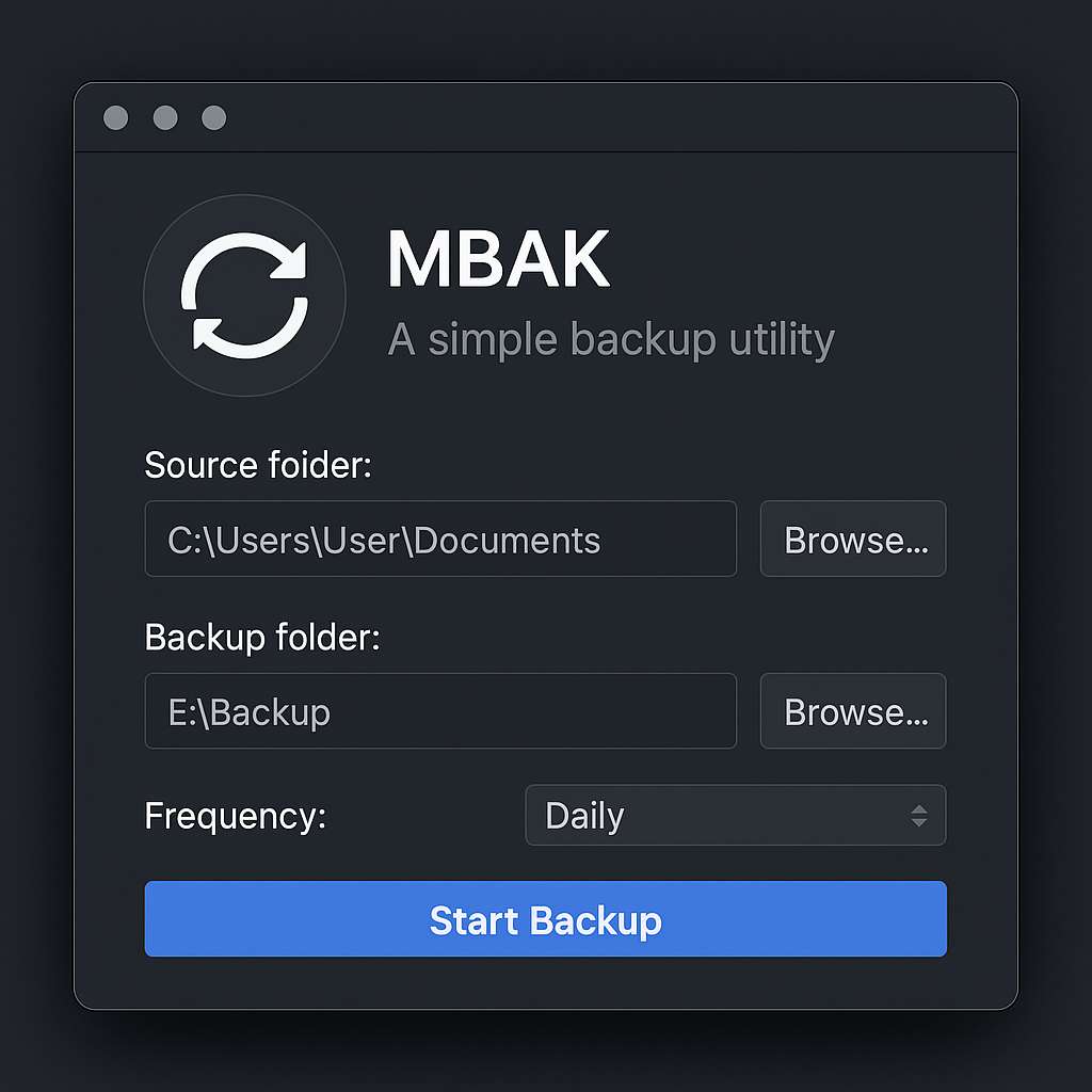 MBAK application screenshot